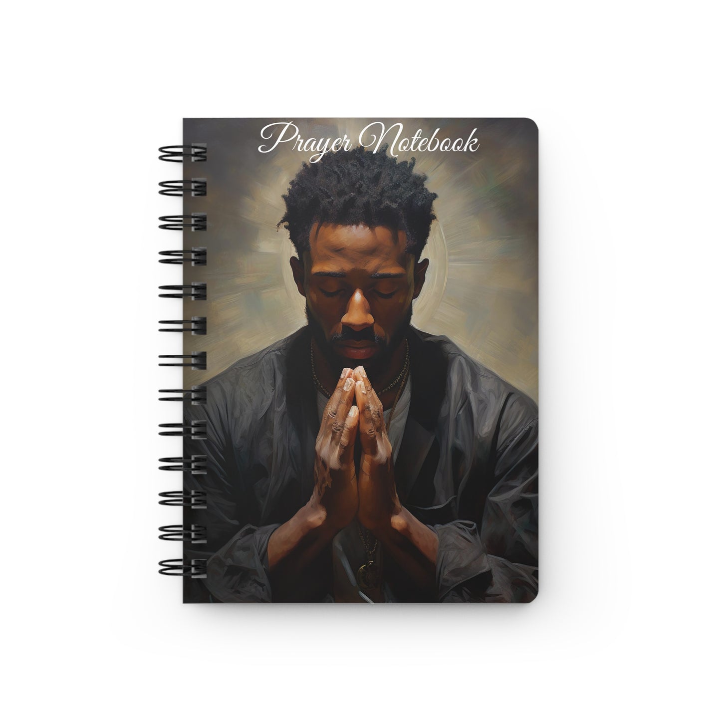Black Man Prayer Notebook Spiral Bound