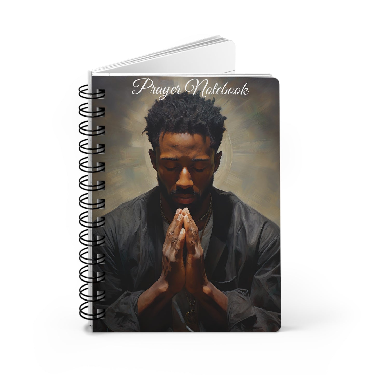 Black Man Prayer Notebook Spiral Bound