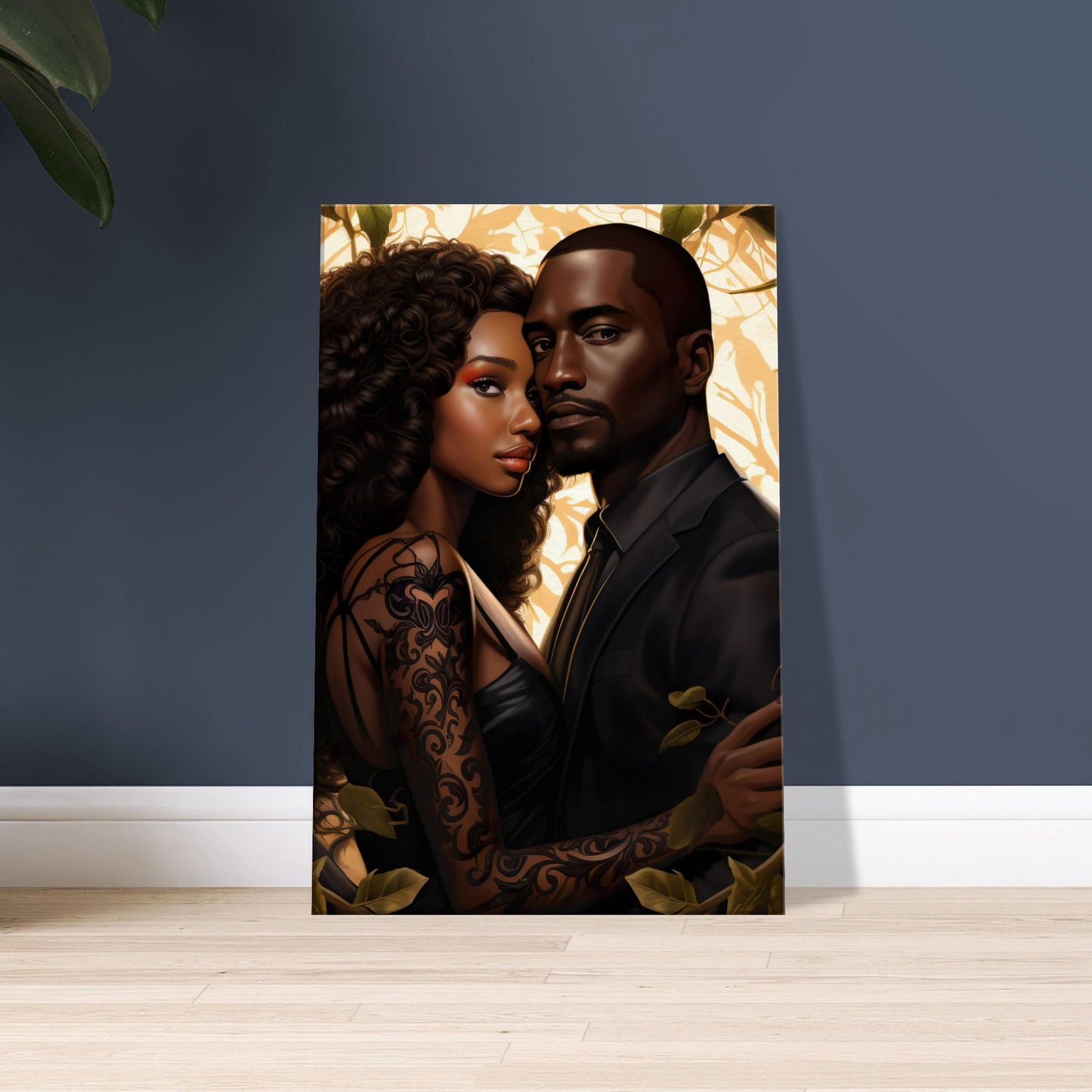 Black Adam and Eve Canvas