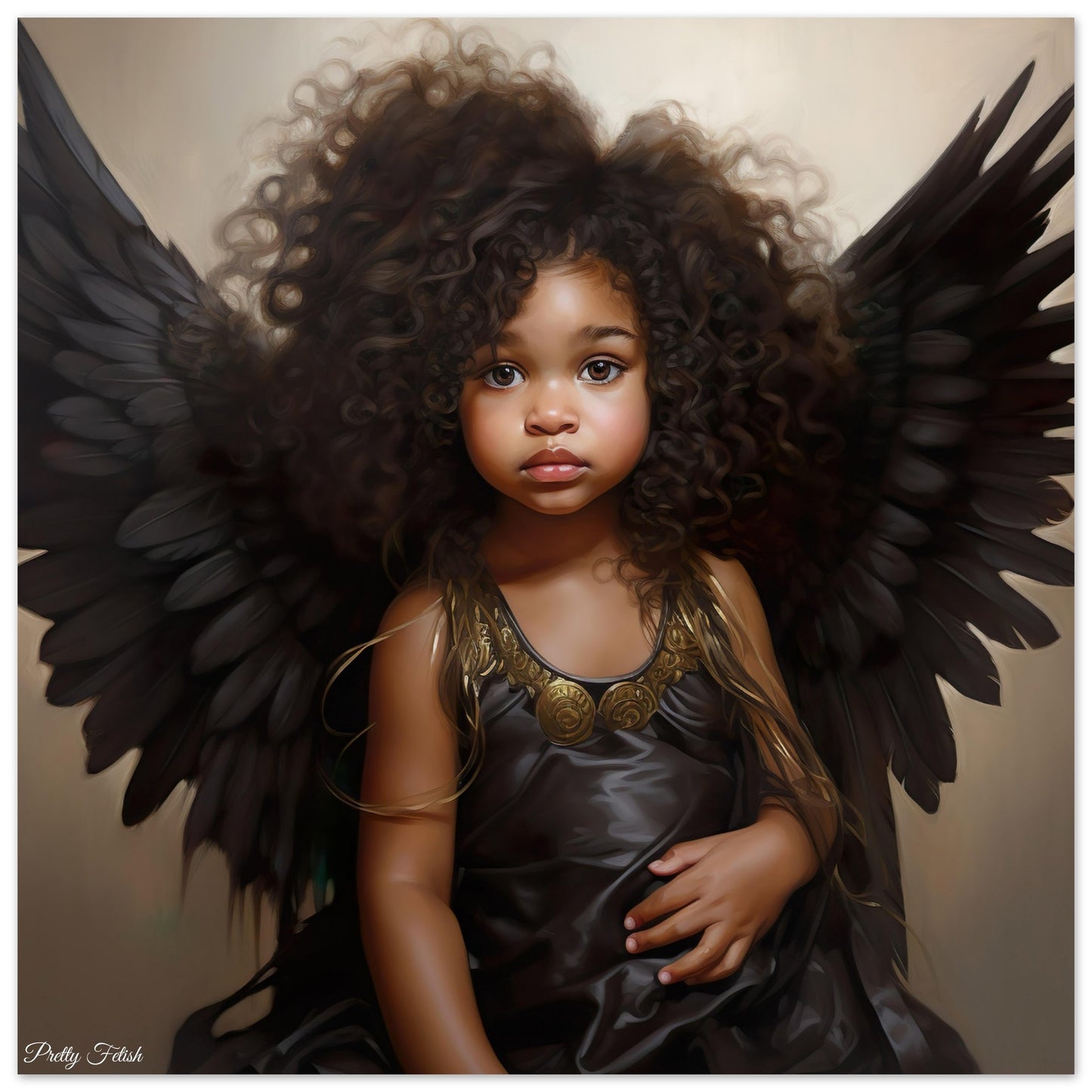 Innocent Little Black Angel Poster