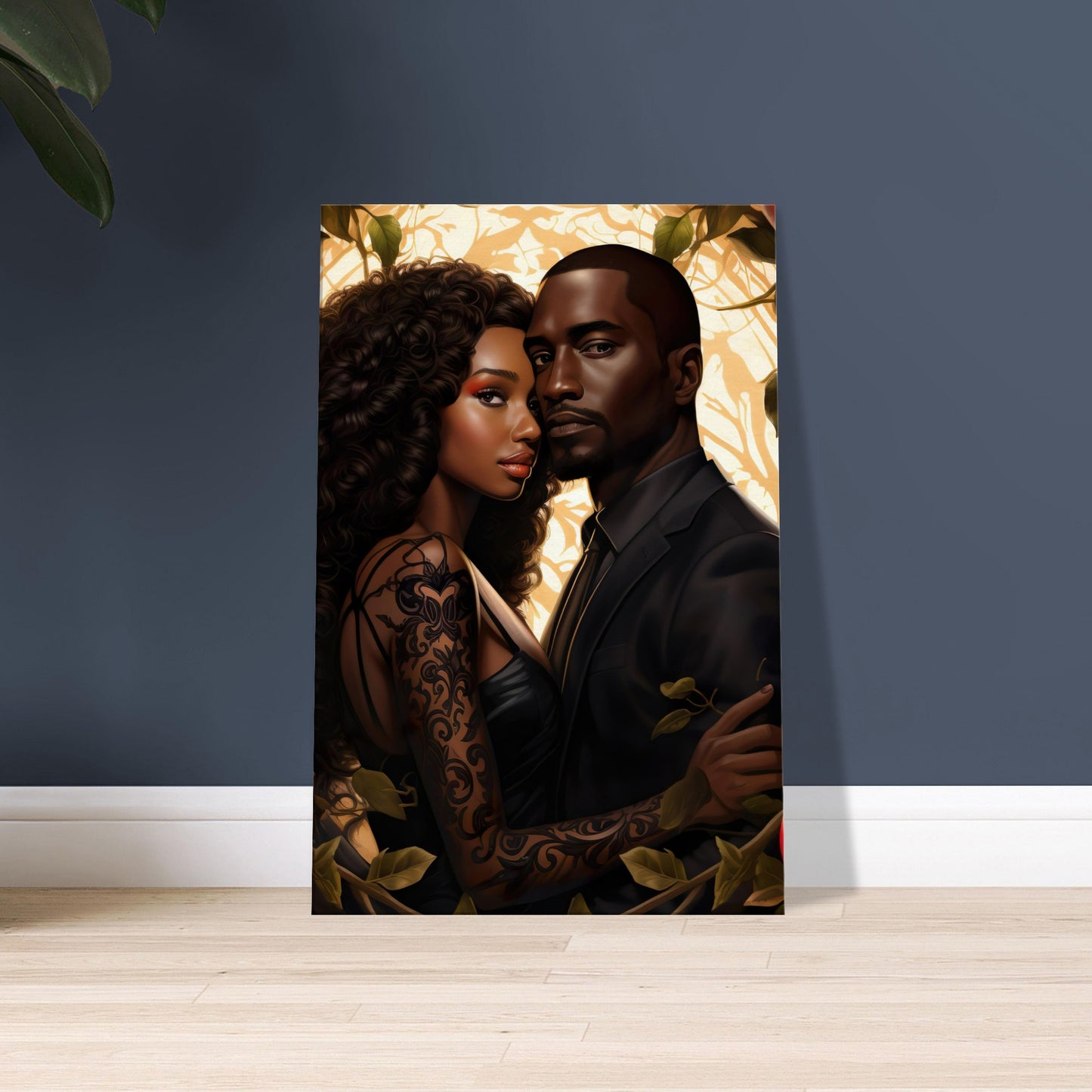 Black Adam and Eve Canvas