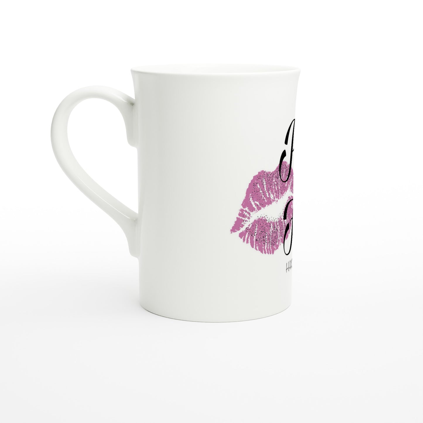 Pretty Fetish White 10oz Porcelain Slim Mug