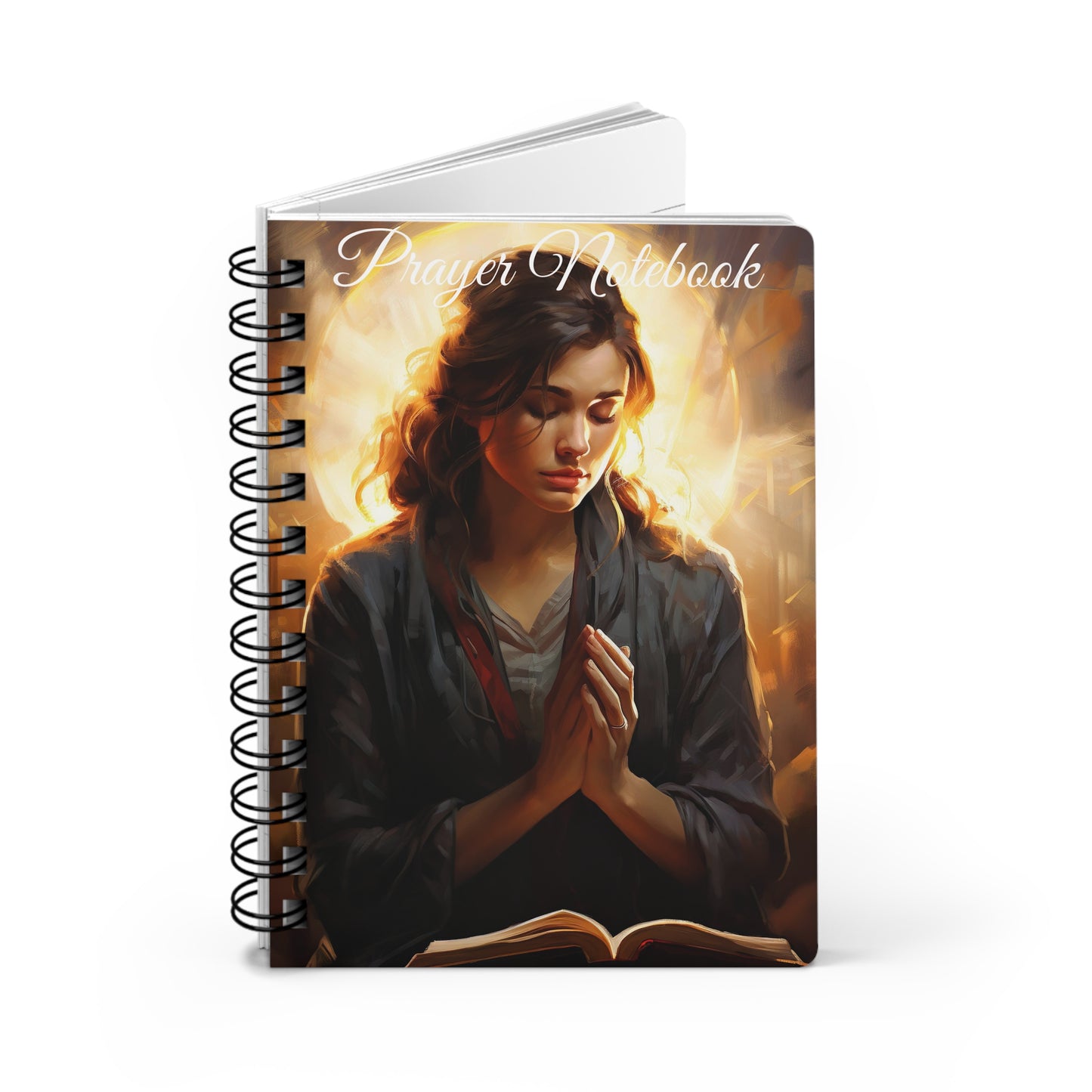 White Woman Prayer Notebook Spiral Bound