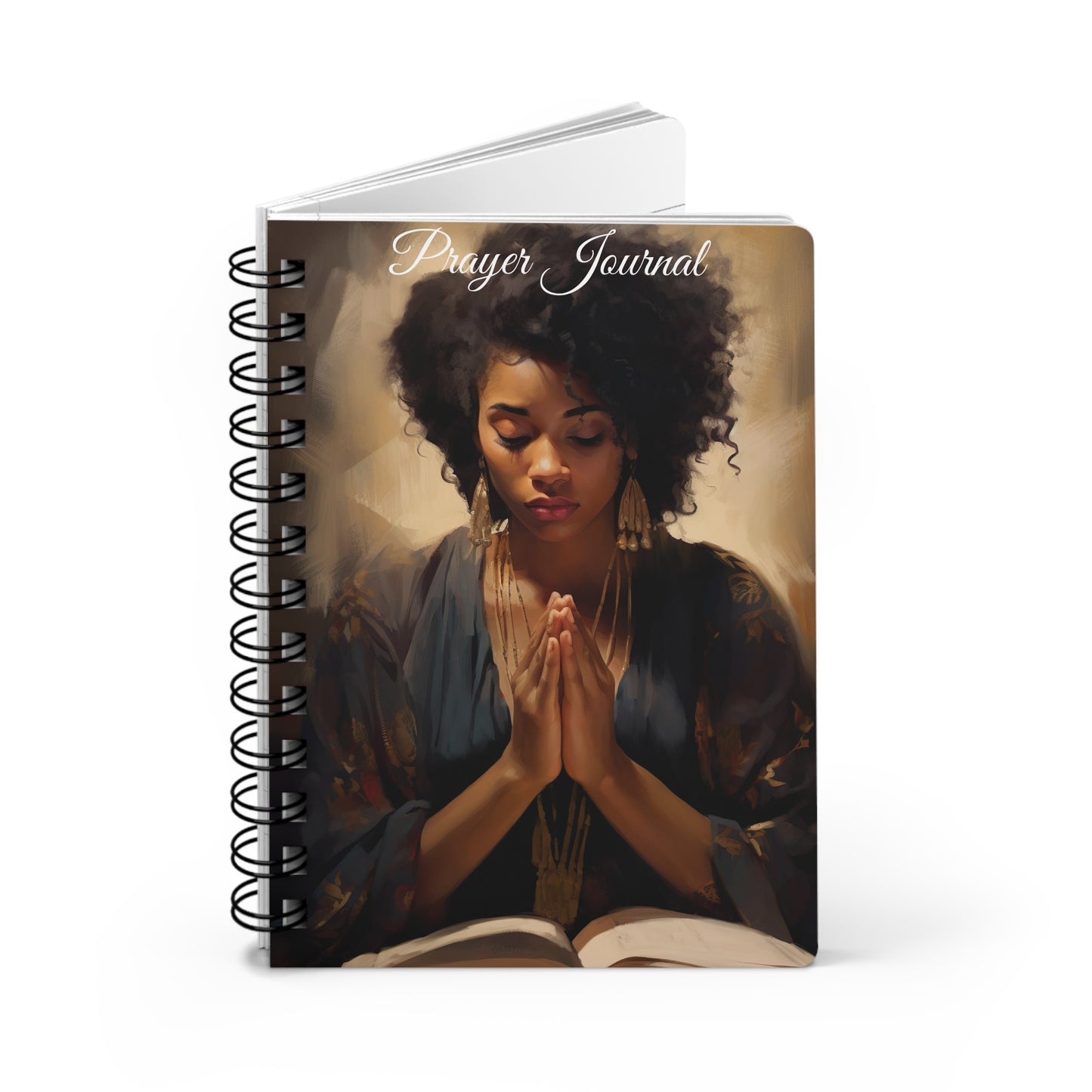 Black Woman Prayer Notebook Spiral Bound