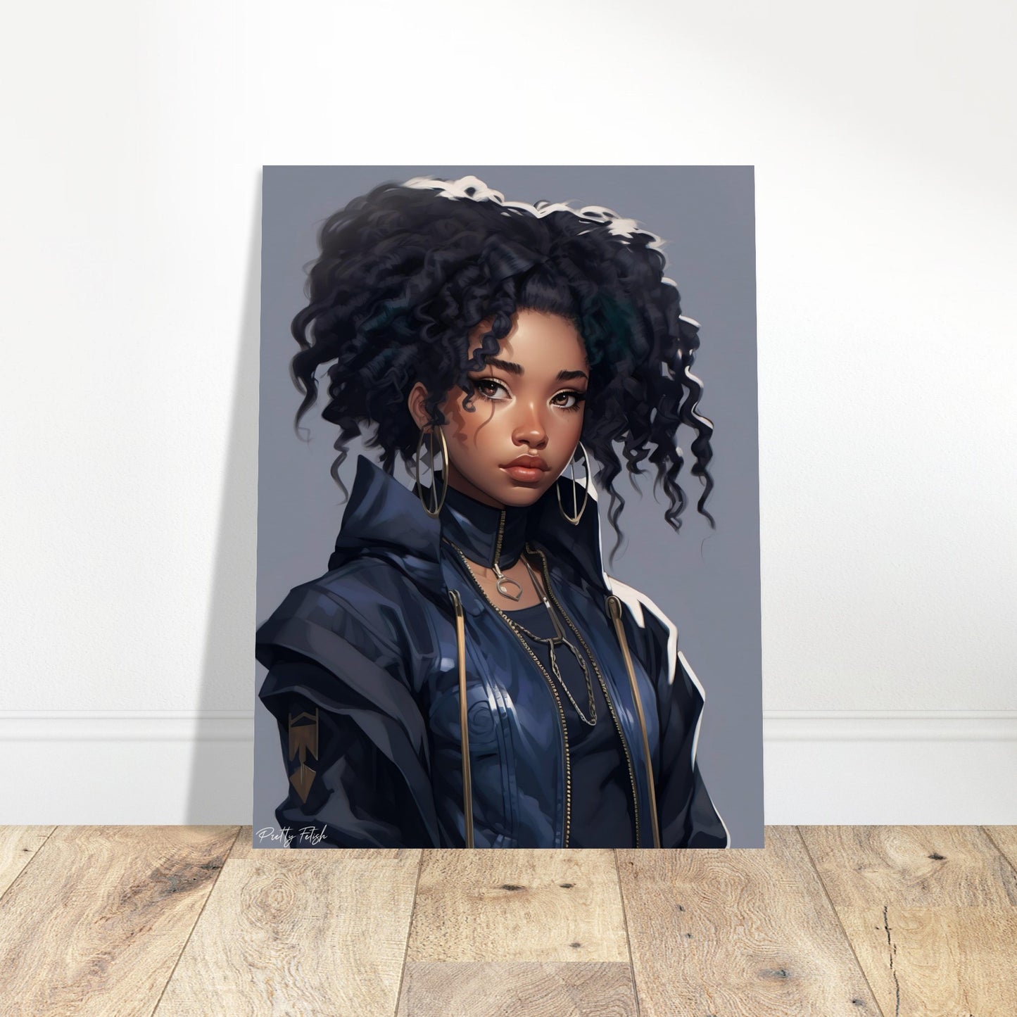 Hoodie Anime Girl Museum-Quality Matte Paper Poster