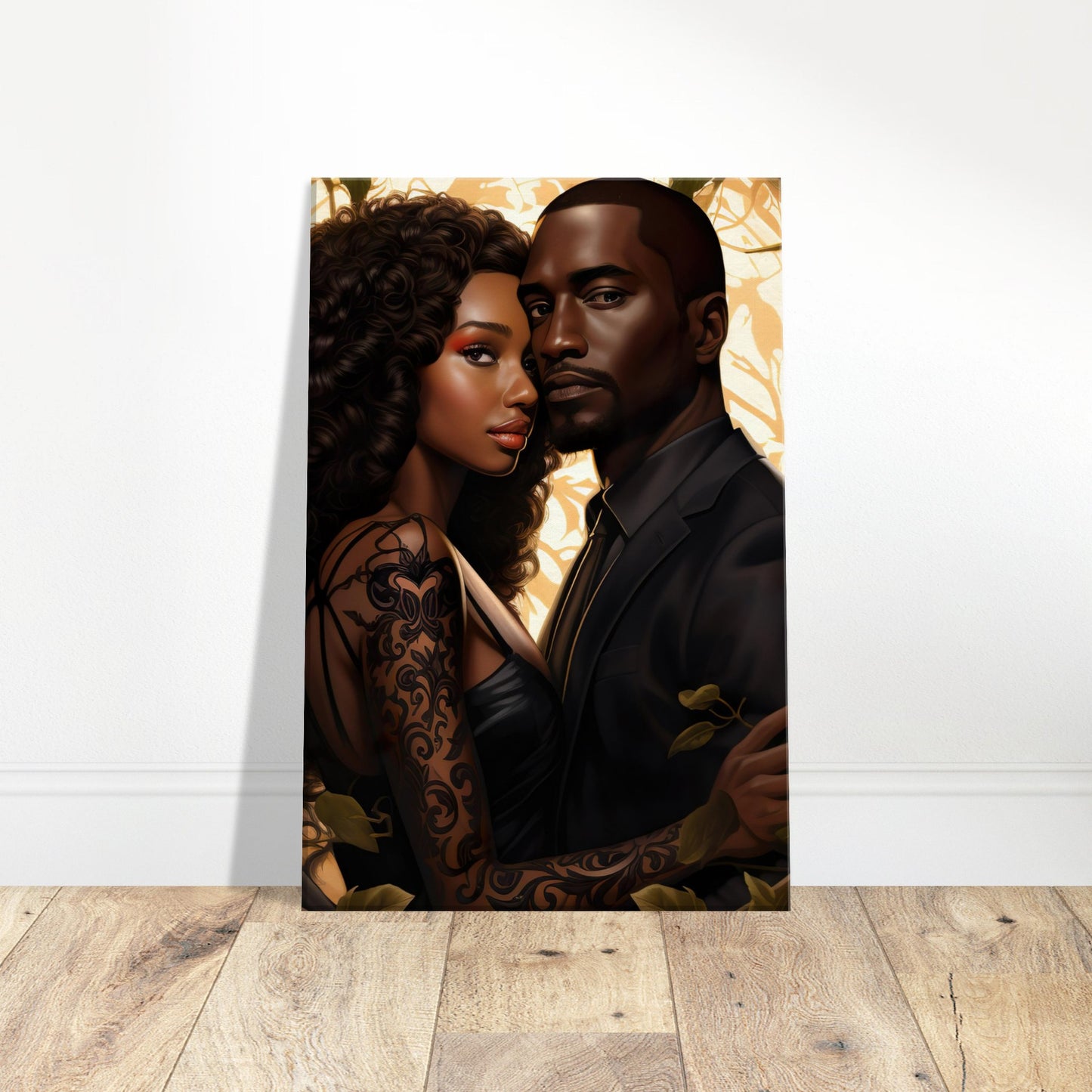 Black Adam and Eve Canvas