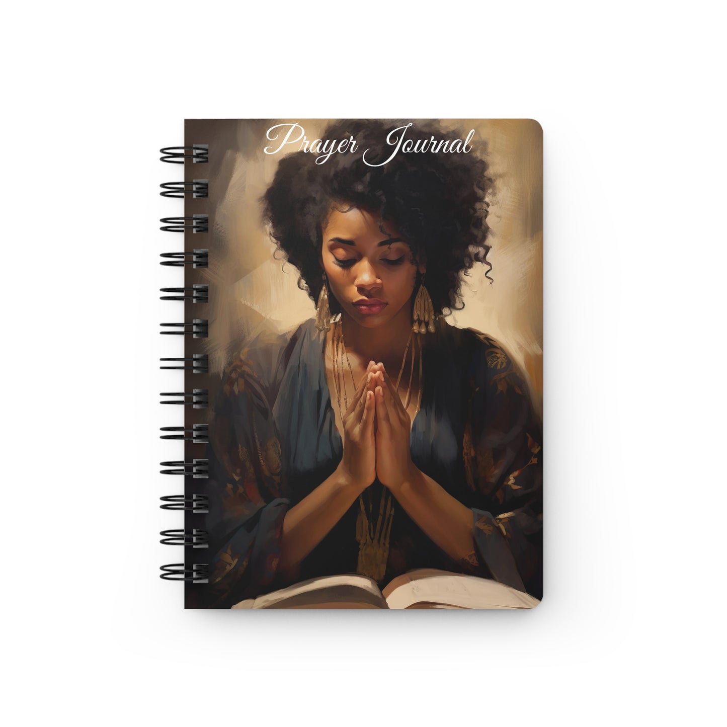 Black Woman Prayer Notebook Spiral Bound