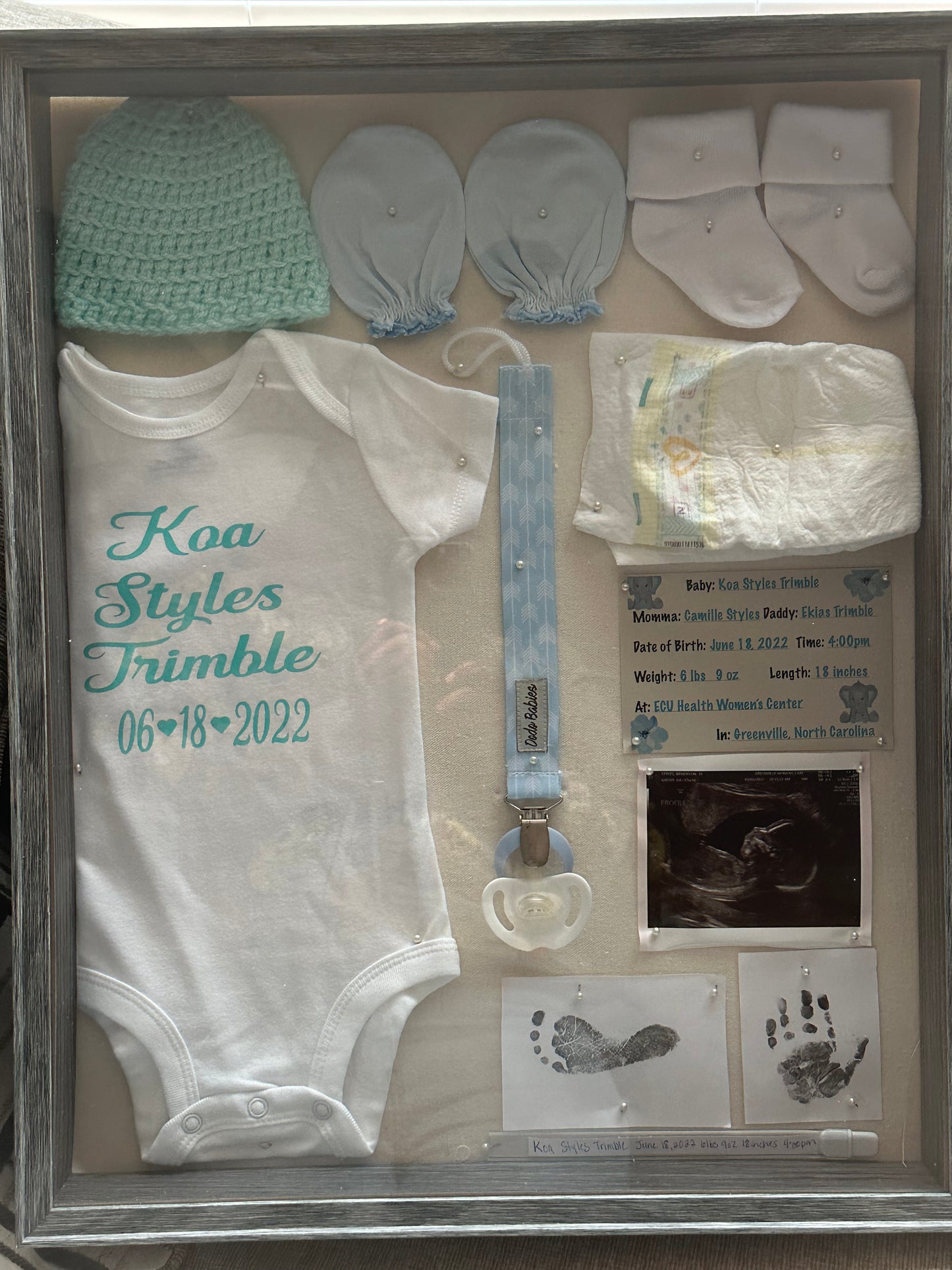 Infant/Child Memorial Shadow Box Keepsake