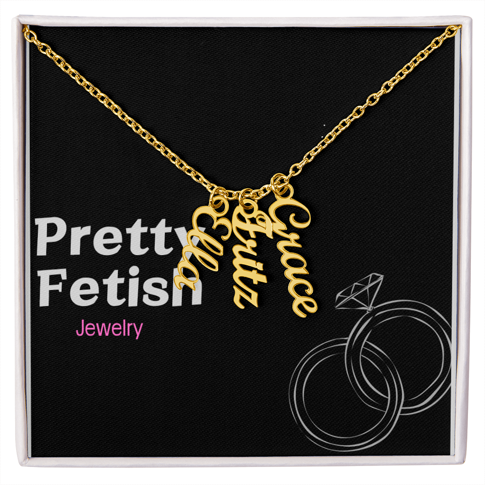 Multi Vertical Name Necklace