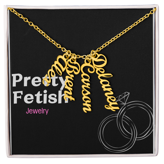 Multi Vertical Name Necklace