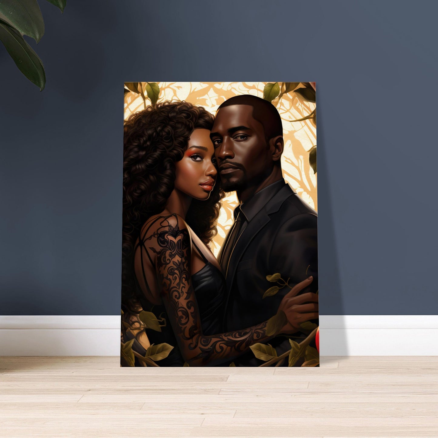 Black Adam and Eve Canvas