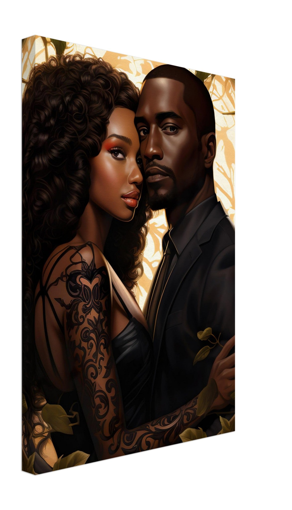 Black Adam and Eve Canvas