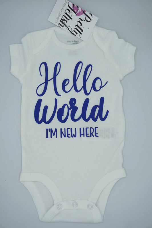 Hello World I'm New Here Onesie
