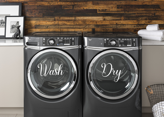 Washer and Dryer Decal